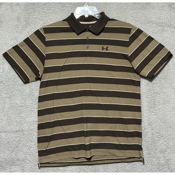 Under Armour Polo‎ Shirt Men Large Heatgear Loose Performance Golf Short Sleeve - Picture 1 of 9
